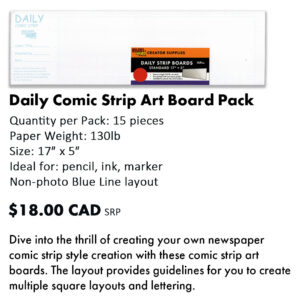 Daily Comic Strip Art Board Pack