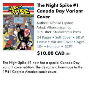 The Night Spike #1 Canada Day variant cover